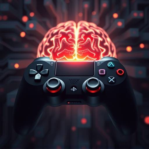 Game controller with brain circuitry overlay